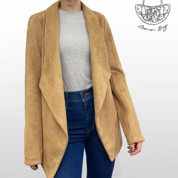 Marc New York Jackets & Blazers - Marc New York / Drape Front Blazer / Tan Beige / Size S